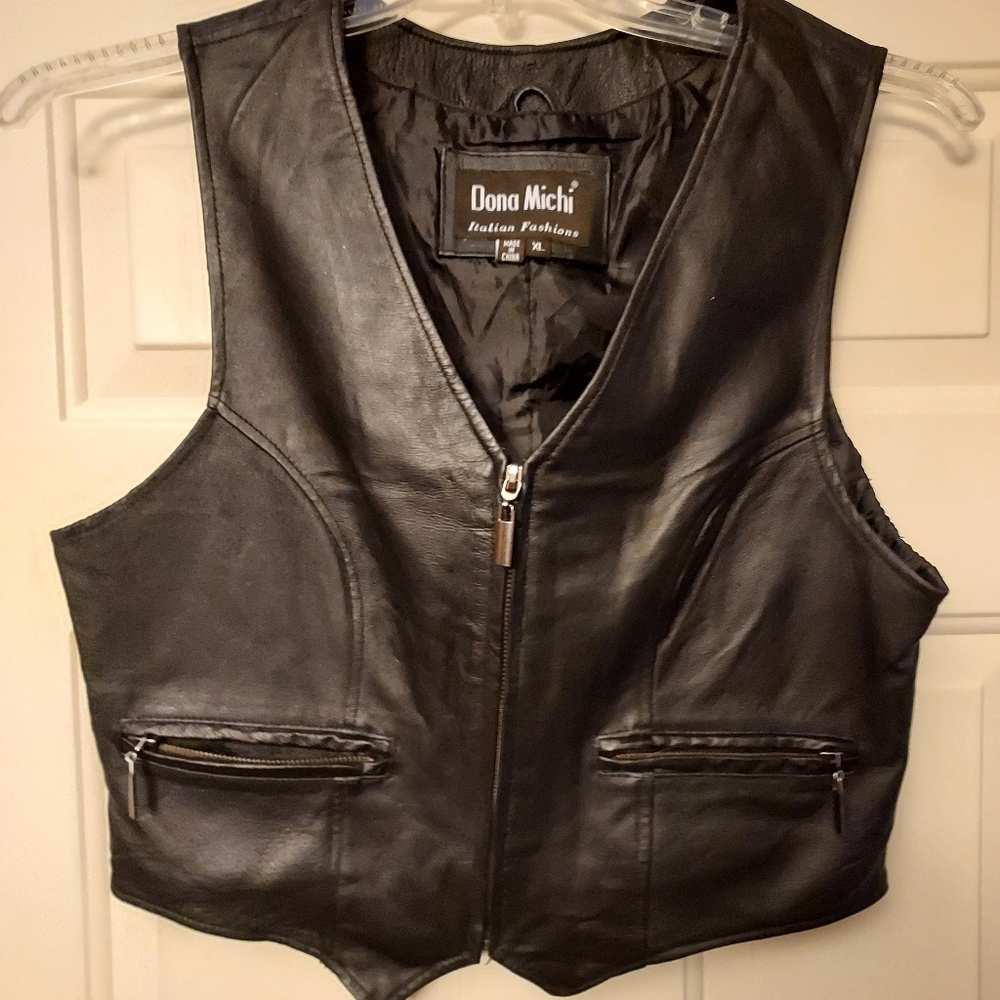 Genuine leather vest size XL
